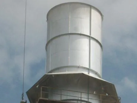 Heat paint coating cerobong — sesudah